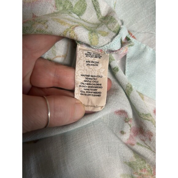 Soft Surroundings Womens Merielle Boho Floral Embroidered Tunic Blouse Size 3X - Picture 9 of 9